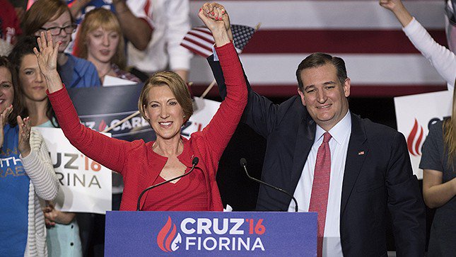 thehill's tweet photo. Cruz: I picked Fiorina from a list of 40 possible VP candidates https://t.co/e3G7UKyFKx https://t.co/YVXIuLPdqF