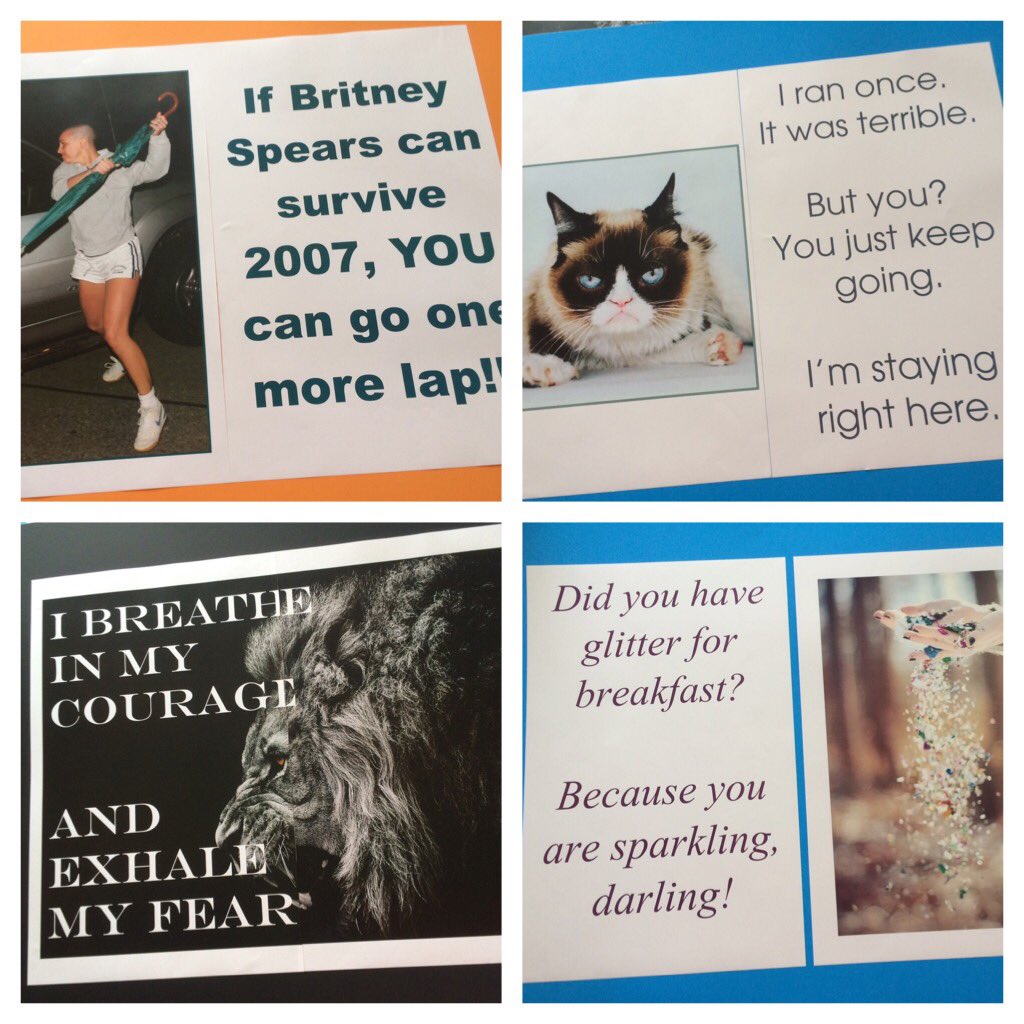 thisprairiegirl's tweet photo. Couldn't be there in person so I sent my signs in my place. Hope you're having a blast! #laps4life @Jennymagoo https://t.co/13YhYUKflO