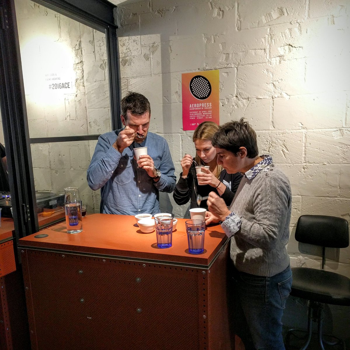 beanthereat's tweet photo. Aeropress championship of England. Beautiful day, great venue. One of the rounds being cupped. #2016ace https://t.co/N9bkInEpPQ