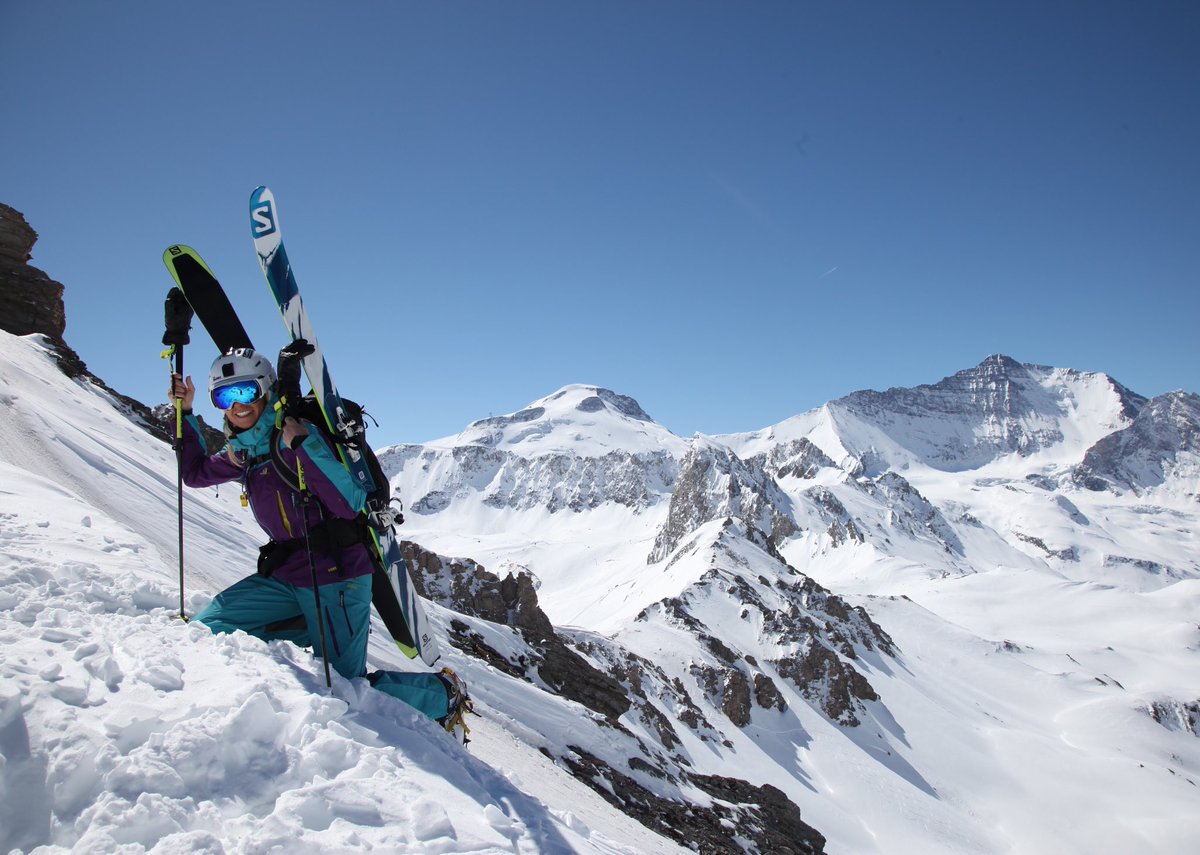 squashfalconer's tweet photo. Getting high! Grapillon &amp; Pisteurs couloir. Both ticked in one day! @TignesOfficiel @SalomonOutdoor @FREEFLOSKI https://t.co/QOJ9pAdtGV