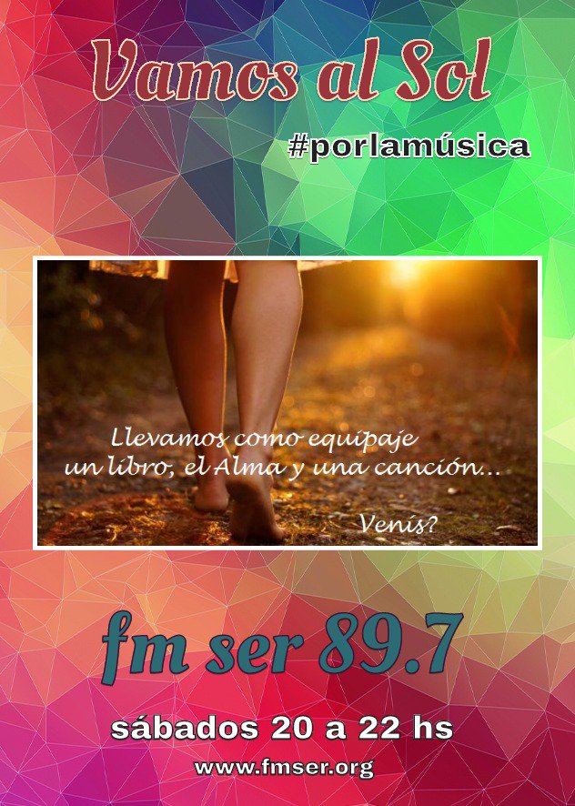 Antxnnellx's tweet photo. Hoy #VamosAlSol por @fmser897 a las 20hs! La mejor música para terminar tu sábado... https://t.co/nBMB3psiMo