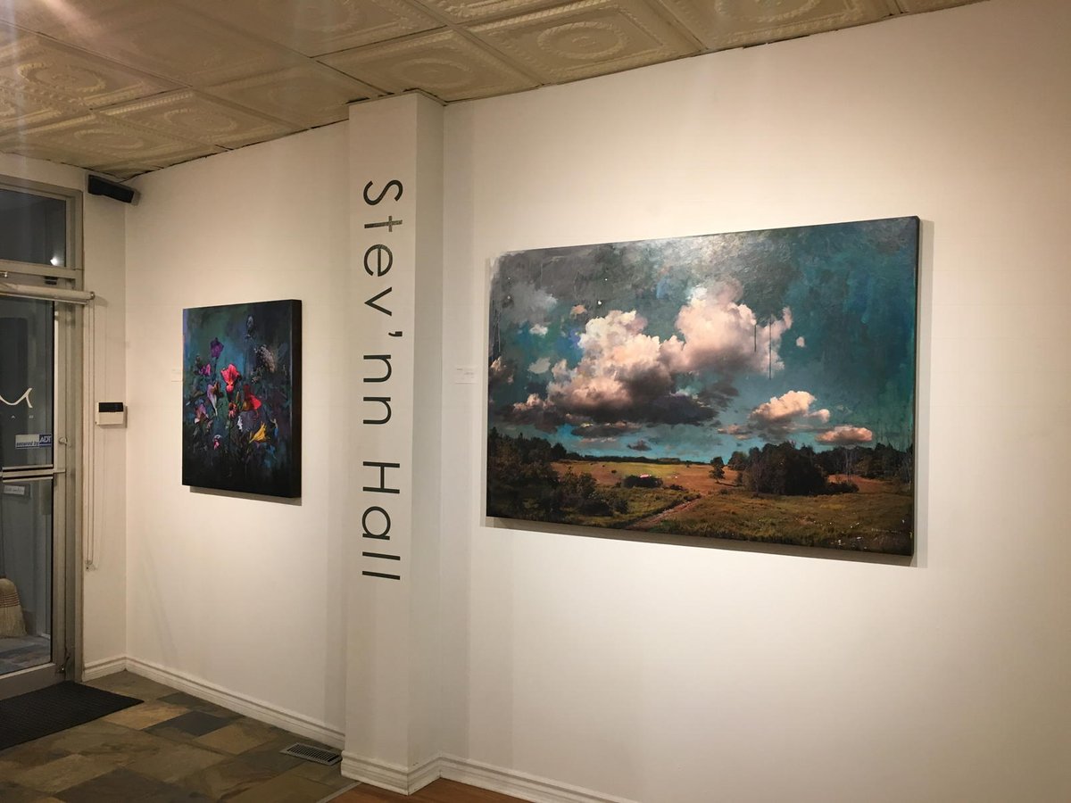 StevnnHall's tweet photo. At my show last night! #canadianlandscape #art https://t.co/VTzlBzNUjj