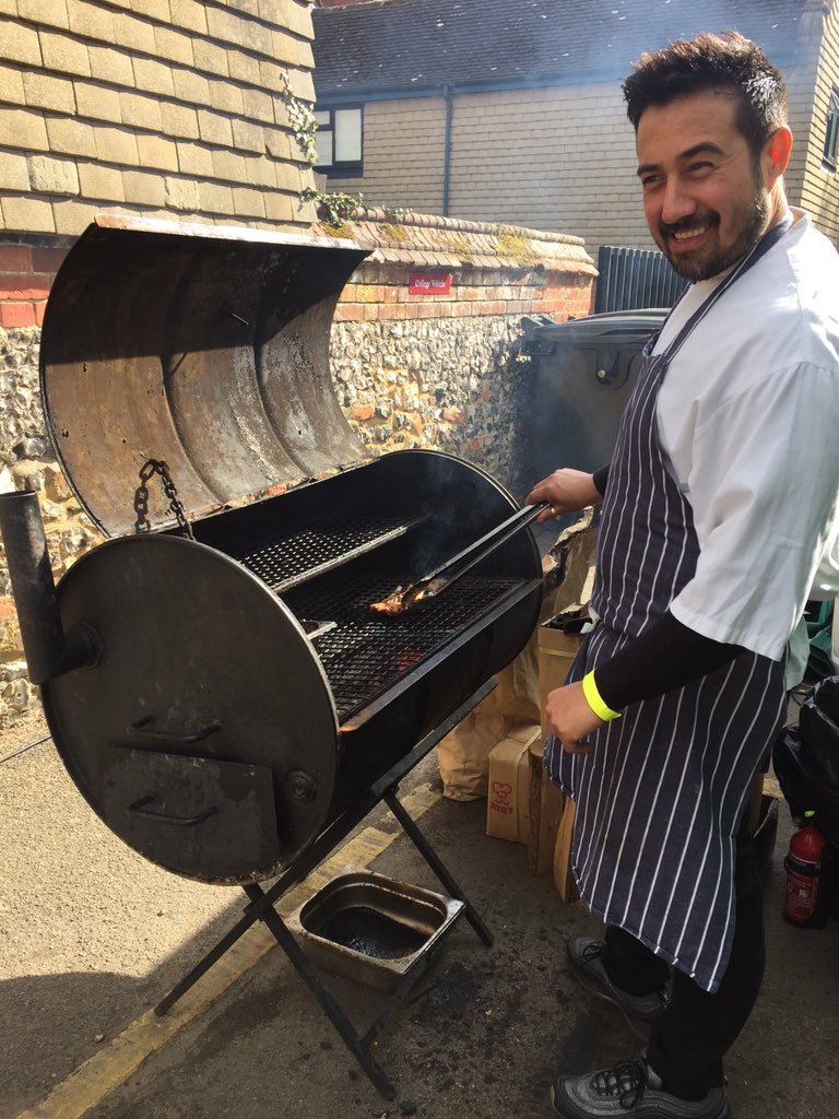 SaltYardEvents's tweet photo. Chef Paulo on the BBQ @HenleyonFood will be here tomorrow, if you missed Smoked Beef Burgers then pop back tomorrow! https://t.co/Z4X2QZu1Ny
