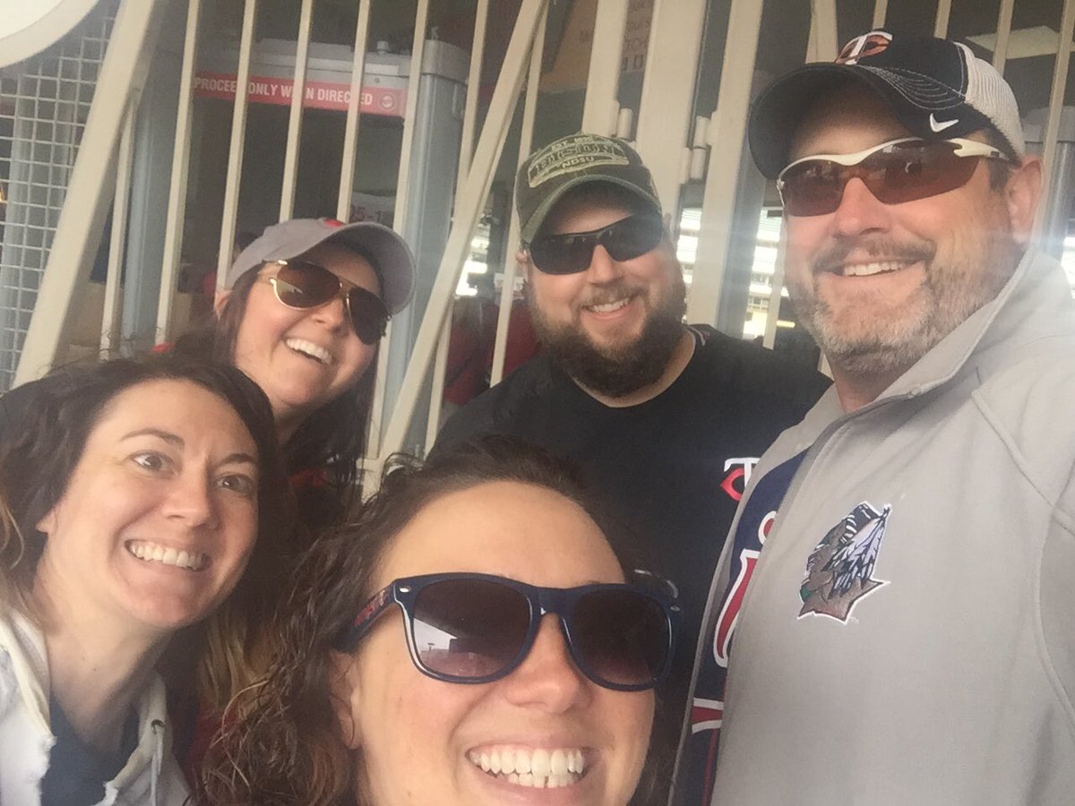 All the way from Fargo and we are first in line! #bomberhatforus #MNTwins #twinspics