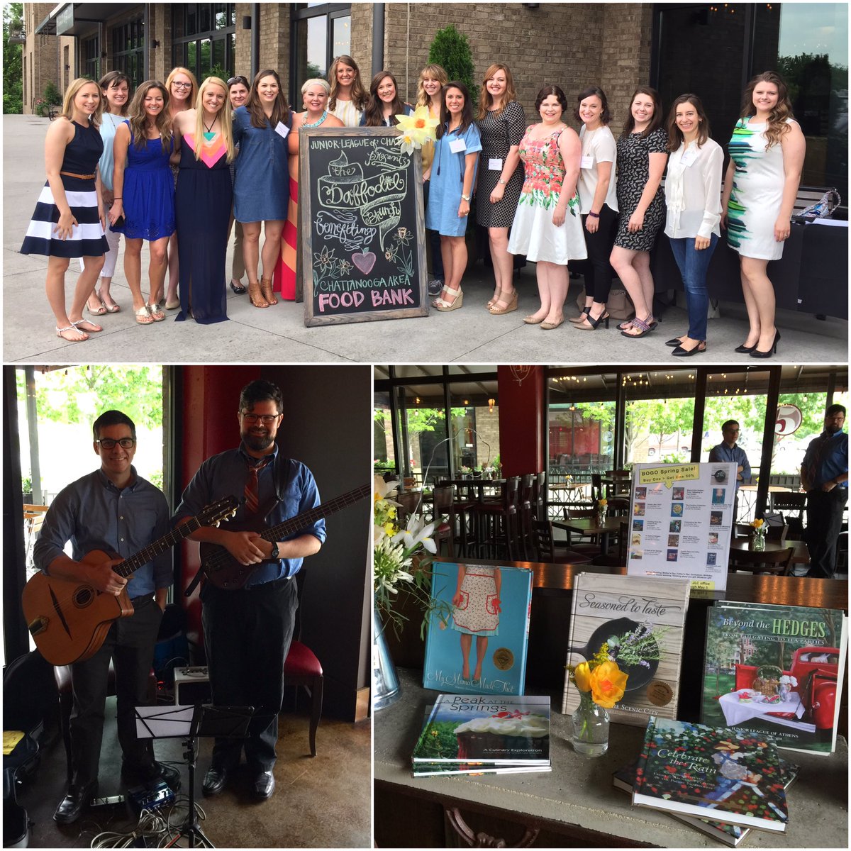 FIVEchattanooga's tweet photo. Come by before 2pm for a Daffodil Jazz Brunch w/ live duo Fine Heart to help support @JuniorLeague &amp; @chattfoodbank https://t.co/u8o8pIUXWl