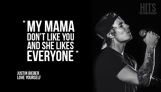 HitRecomendados's tweet photo. 'Love Yourself' @justinbieber https://t.co/D6jDX48yen https://t.co/kqYAOZ9owZ