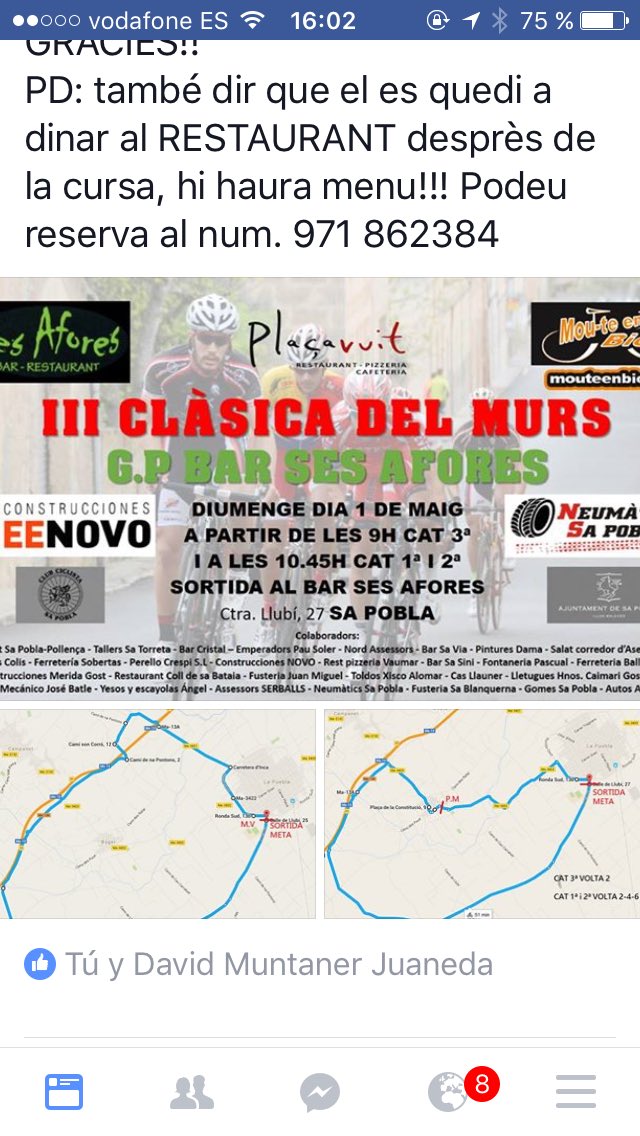 Despues de la <a href="/Mallorca312/">Mallorca 312 OK Mobility</a> todos a los " muros de buger"....#semiboys <a href="/Mouteenbici/">MOU-TE EN BICI</a> <a href="/Joan_Batle/">Joan Batle</a> <a href="/emilisam/">Emilio Jose</a>....