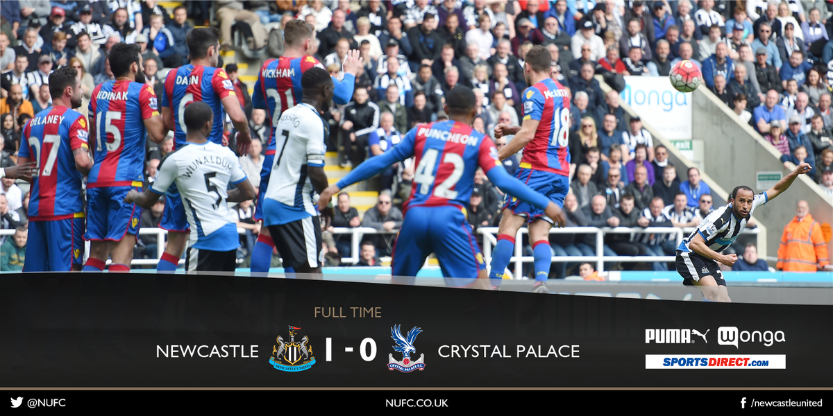 FULL TIME Newcastle United 1-0 Crystal Palace #NUFC