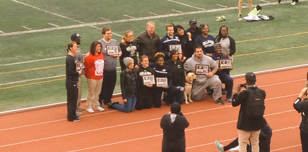 GallaudetBison's tweet photo. #SeniorDay at the #BisonInvitational at #Gallaudet. Thank you seniors! #GUBison https://t.co/P92xsOWSO0