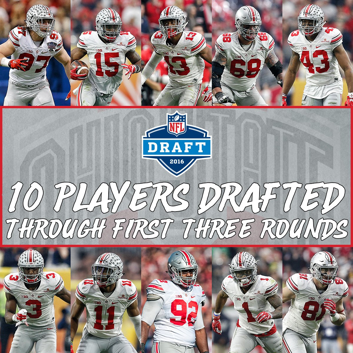 nflnetwork's tweet photo. A record 10 Buckeyes went in the first three rounds.
Will more get off the board?

Round 4 of the #NFLDraft, NEXT! https://t.co/pyFdgNk0kC