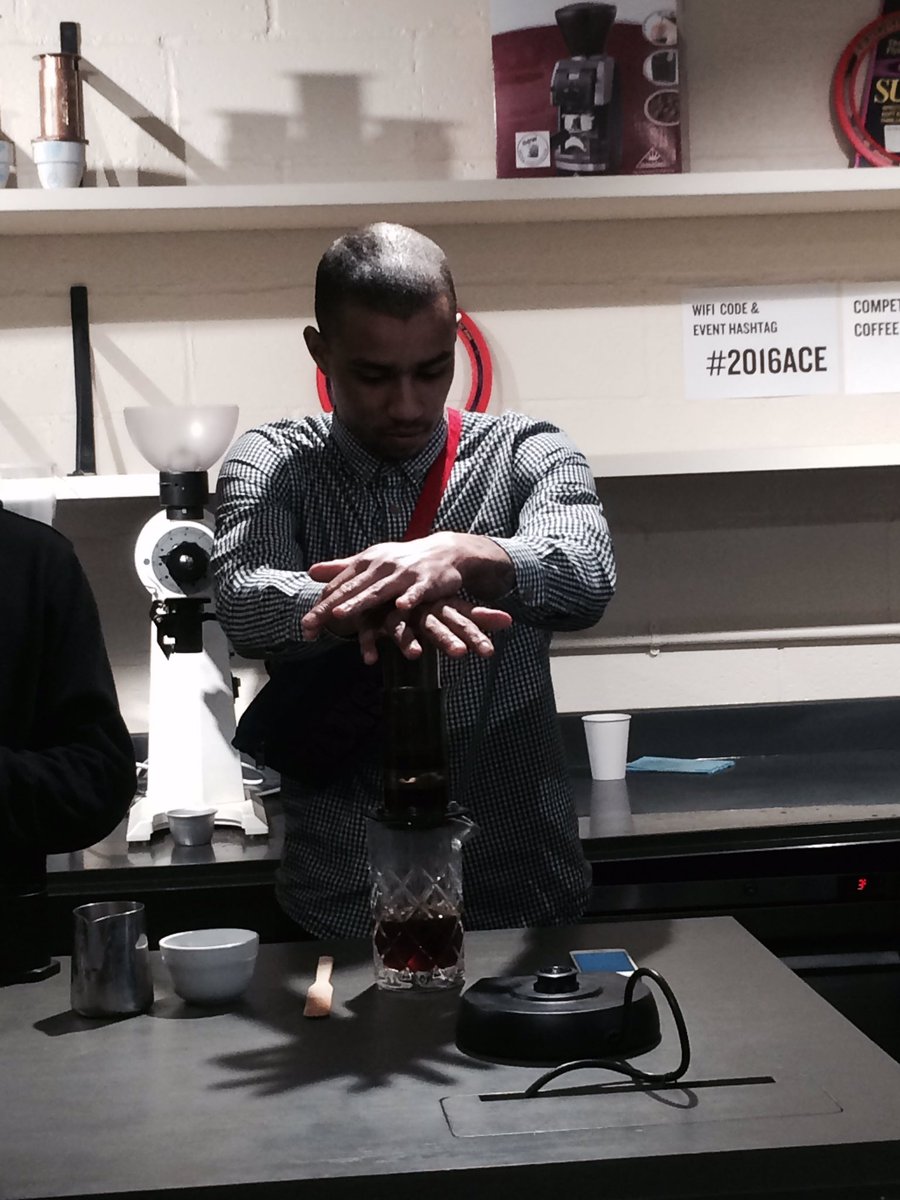 ivothegame's tweet photo. Aeropress championship of England @WorkshopCoffee @squaremile #2016ACE #coffee https://t.co/PUfQ9rLcBb