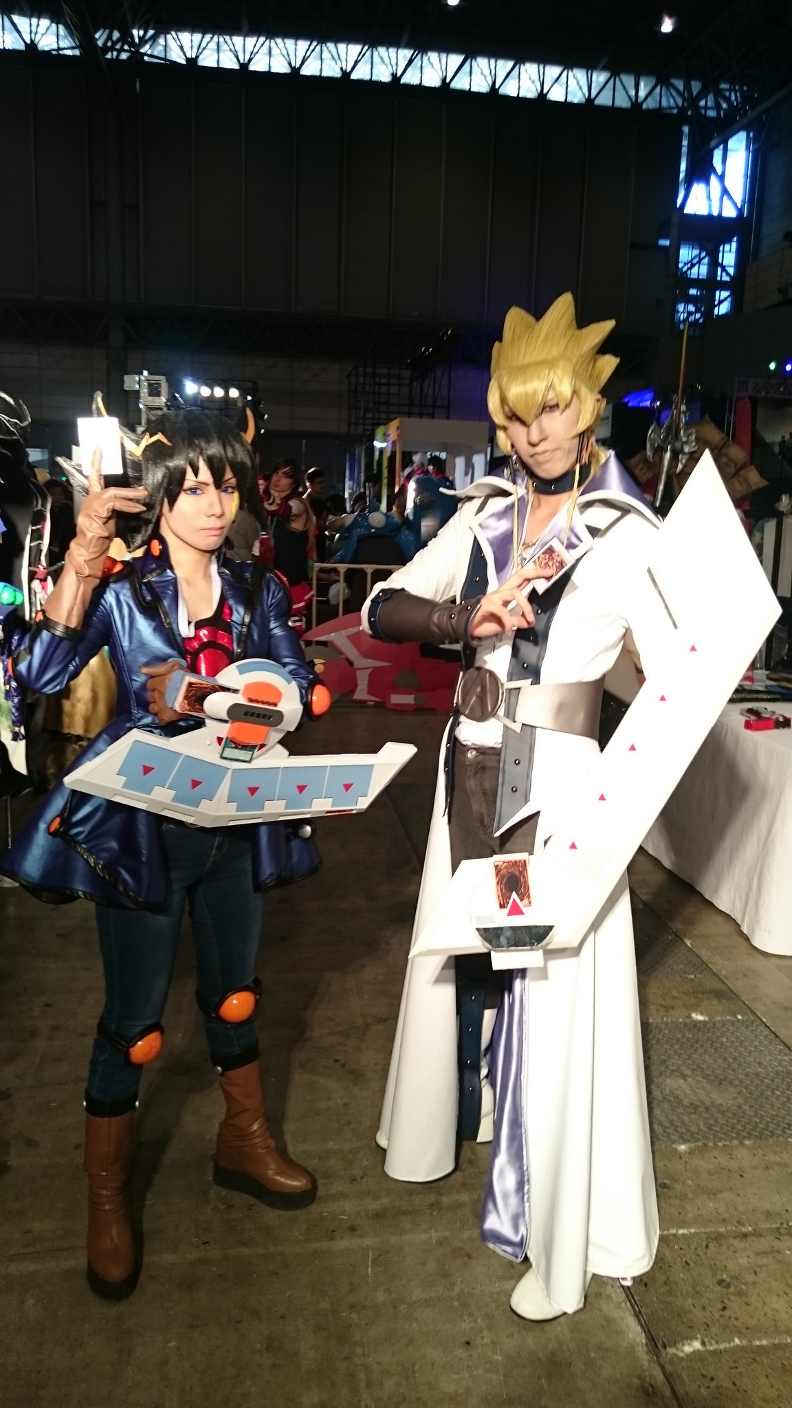 みやこ On Twitter 超会議1日目超コスプレブースにて 遊戯王ファンとしては見逃せない最高にかっこいいお二人でした 不動遊星 Pekozaurusu ジャックアトラス Laplace0920 超会議コスプレ コスプレアイテム体験