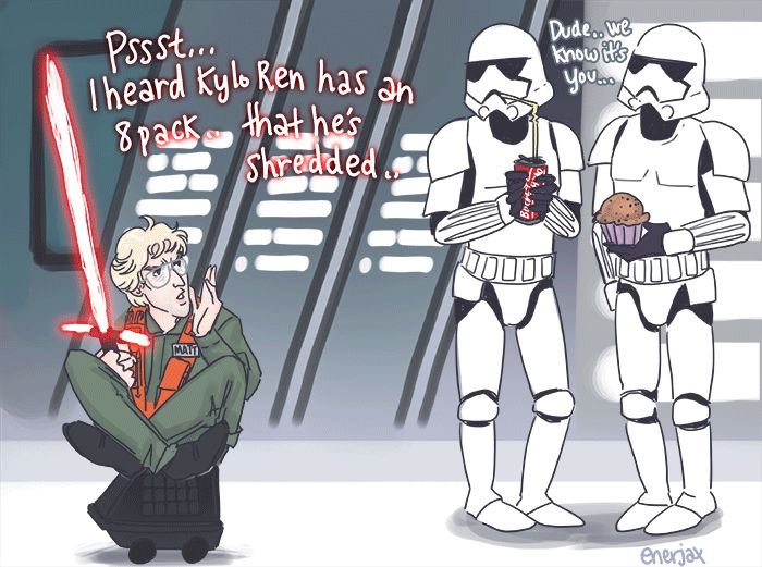 Kylo Ren has an 8 pack...