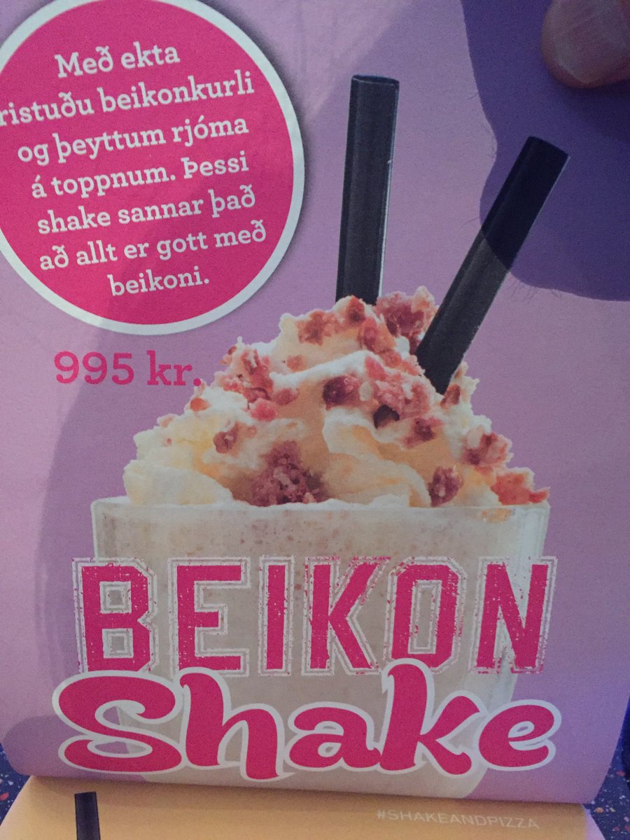 addiknutsson's tweet photo. Gömul hugmynd orðin að veruleika með rökunum "allt er gott með beikoni". #fuzzymath #baconshake https://t.co/Kg1hCR12S7