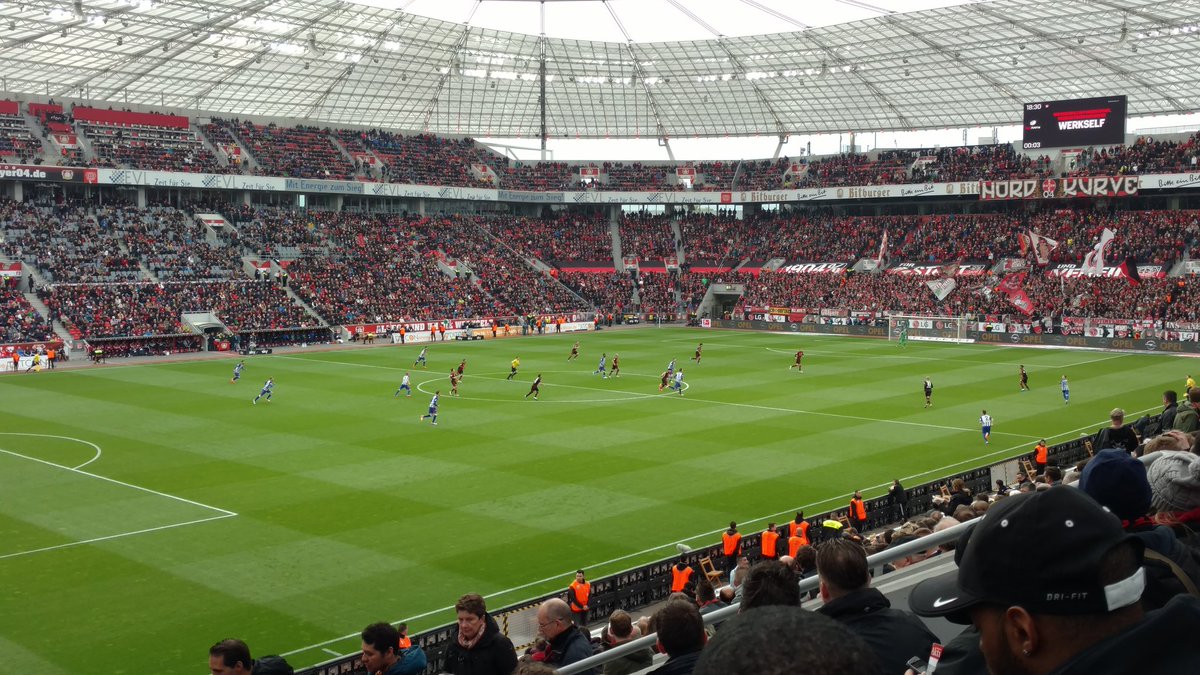 veephambam's tweet photo. First ever @Bundesliga_EN game! @bayer04_en vs Hertha #CSLinEurope https://t.co/PFHRYXrWEQ