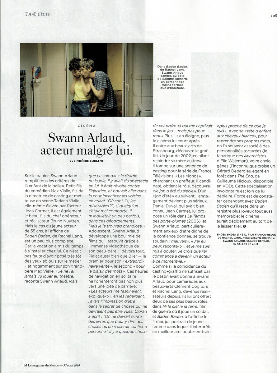 BadenBadenfilm's tweet photo. #SwannArlaud @lemonde X #BadenBadenfilm https://t.co/onCnFnDMZQ