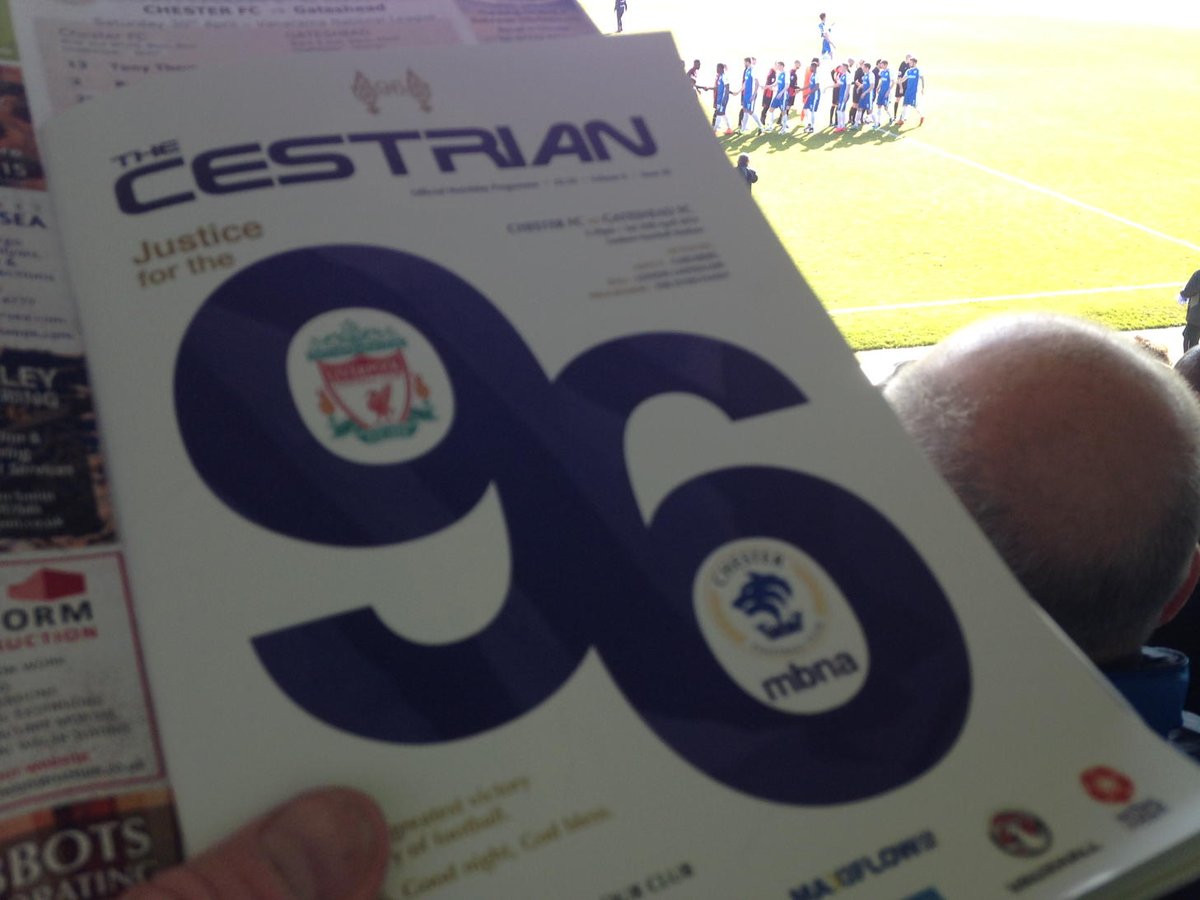 Very proud my other team Chester should be one of the many clubs today paying homage to the victims of Hillsborough
