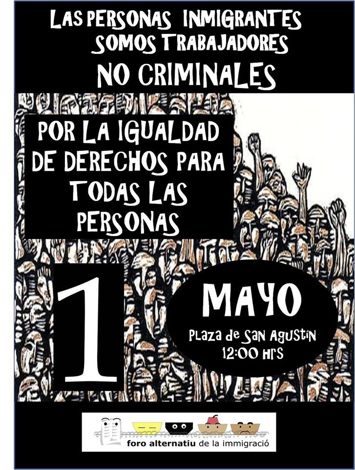 AlternatiuForo's tweet photo. El Foro Alternativo invita a todas/os a la Manifestación del 01 de Mayo para defender los DDHH. https://t.co/LjsJA4traQ