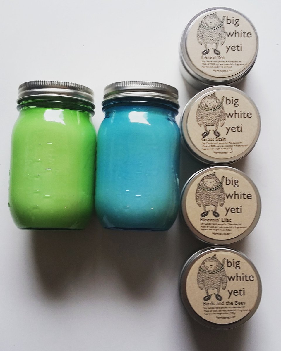 Spring scents from the lovely Big White Yeti!!@big_white_yeti. These candles smell delicious!#milwaukeecandles