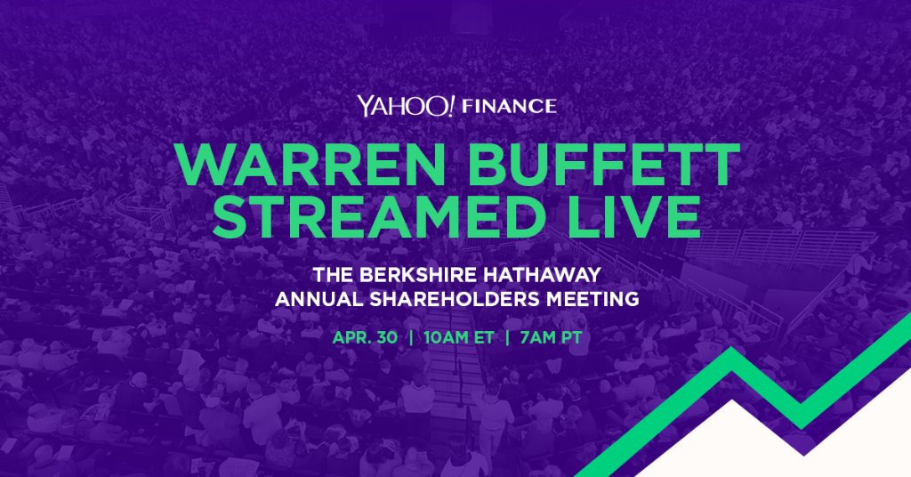 YahooFinance's tweet photo. LIVE NOW: Watch our #BRKLiveStream half-time show w/ exclusive interviews &amp; special guests! https://t.co/xHAWKx5H3d https://t.co/O8odXujC7j