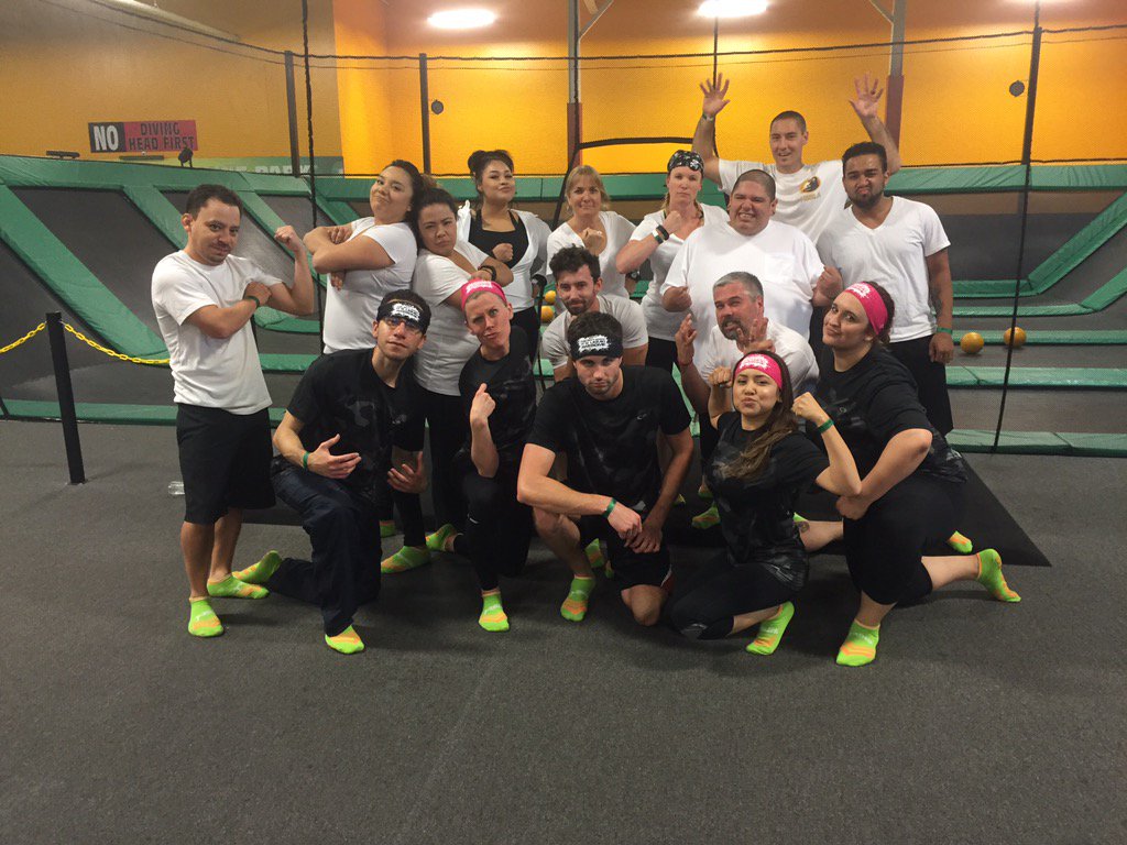 T1526 team build #bestteamever #rockinjump #dodgeball #sweet16 <a href="/stacey_byram/">Stacey Byram</a> <a href="/adam_navin/">Navin Prasad</a>