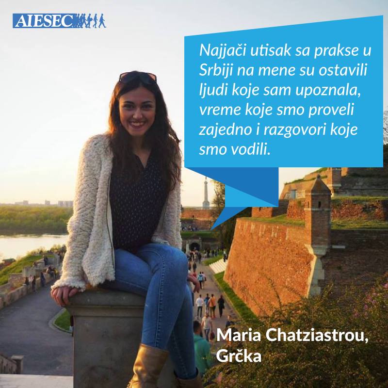 Naša praktikantkinja Maria podelila je svoj najjači utisak sa prakse u Srbiji. #javolimsrbiju #srbija #aiesec