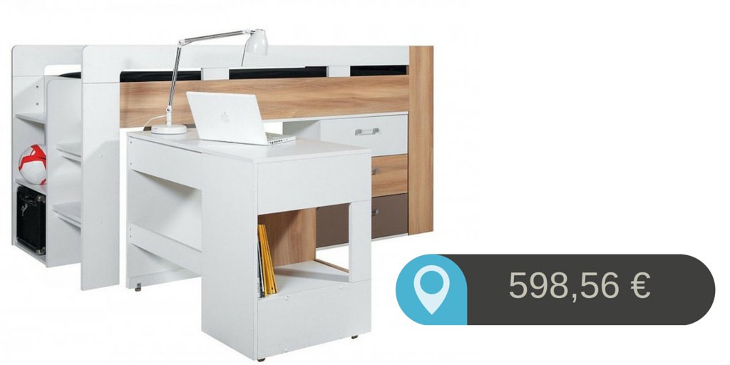AzuraH_D's tweet photo. Le combiné lit-bureau Enzo permet un gain de place fabuleux. https://t.co/JqEHDZDSlP #déco #design https://t.co/pFh15AlakR