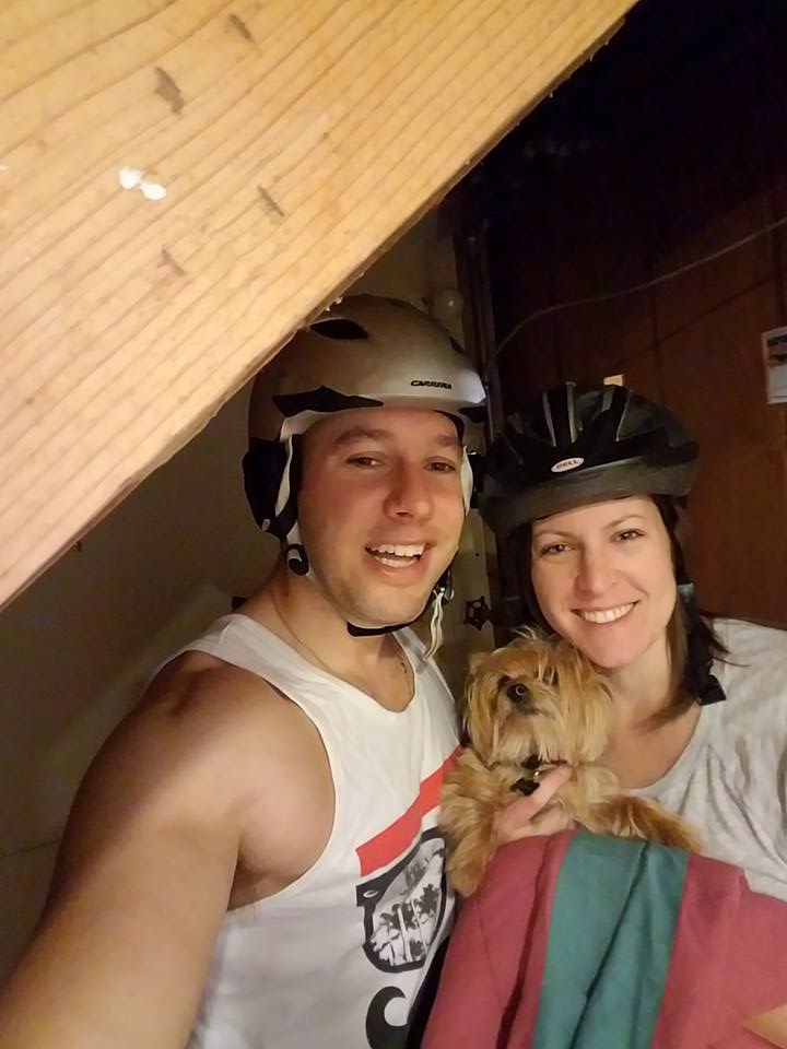 NWSChicago's tweet photo. If a real Tornado, where would you take cover? "Under the stairs in the basement!" #SafePlaceSelfie #PrepareAthon https://t.co/bzctYhZ68K