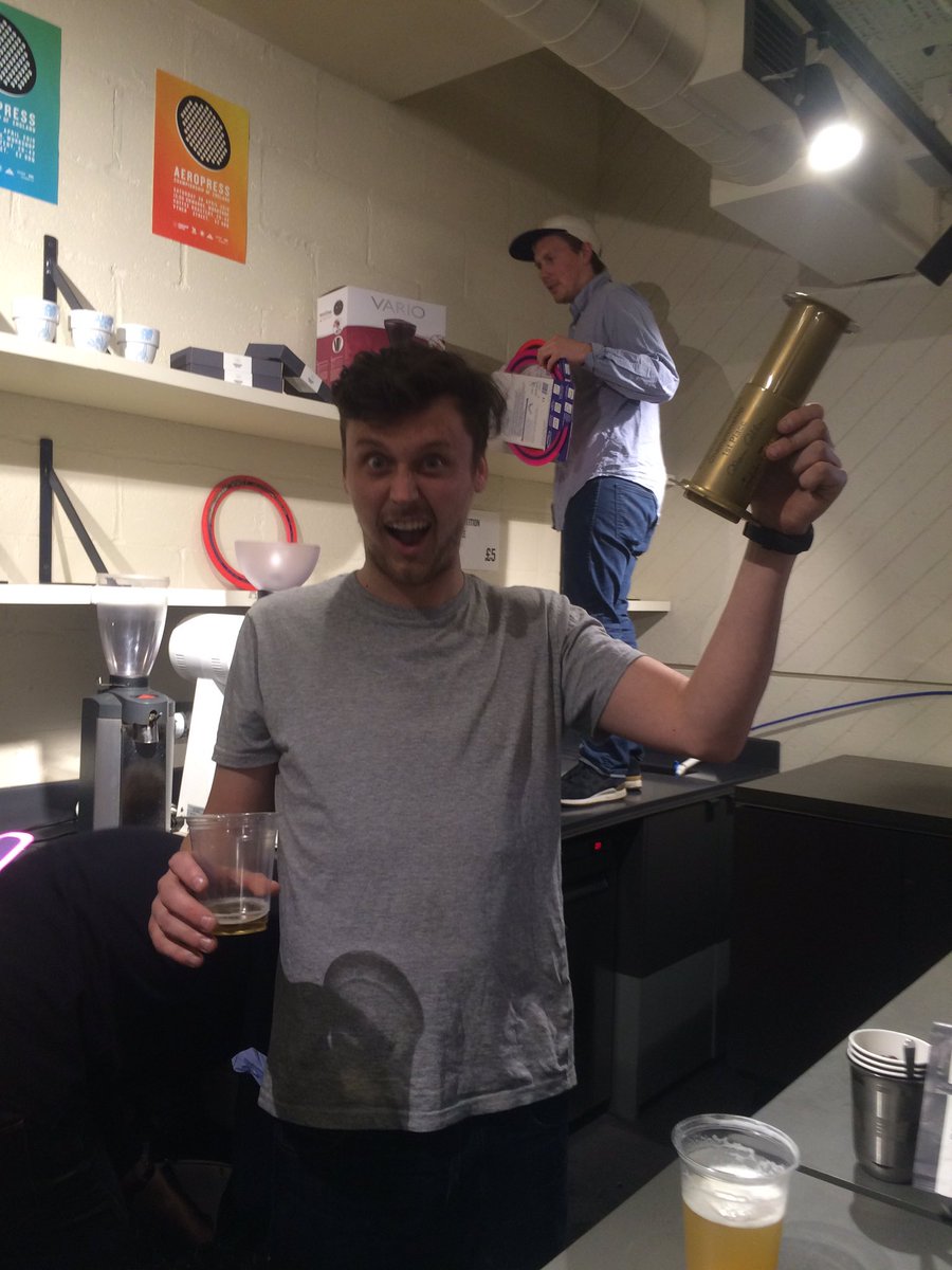climpsonandsons's tweet photo. He won #2016ace - here's your Aeropress champ @mjrandell 👊👊👊 https://t.co/nAJN6ybbRr