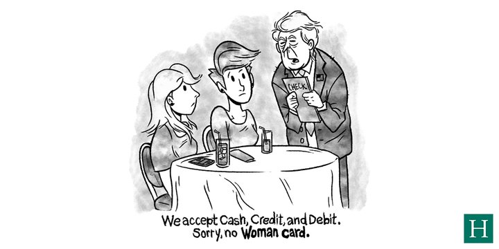 HuffPostWomen's tweet photo. Earth to Donald Trump: there's no such thing as the woman card. #WomanCard https://t.co/eyD8qtGs9Q