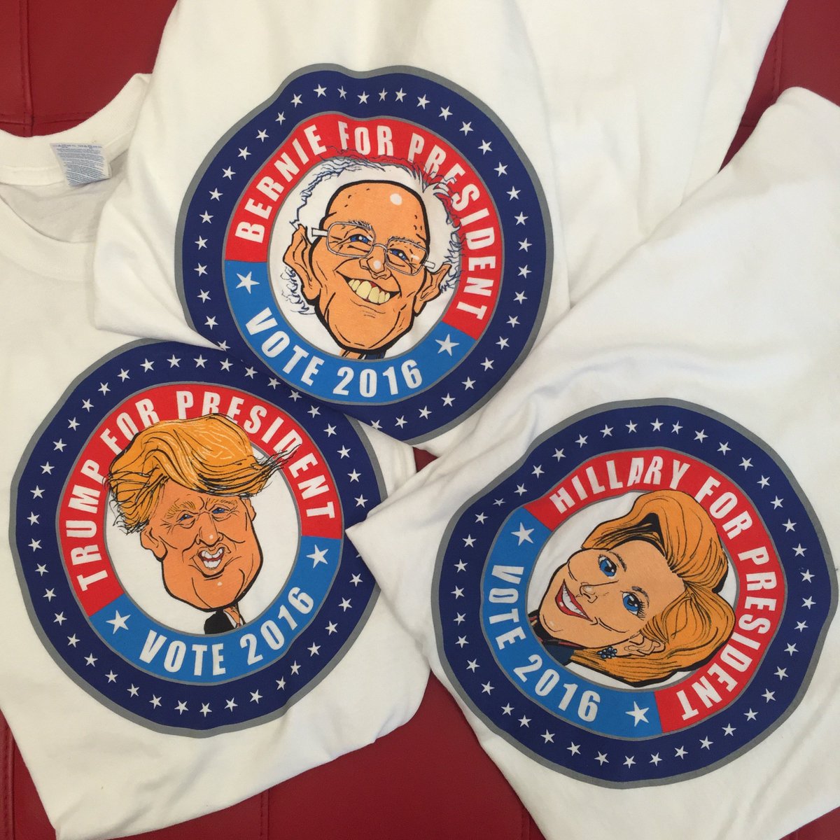 TheTime2Vote's tweet photo. Wear your #vote for all to see! 
https://t.co/OID62zzXzv
#HillaryClinton #DonaldTrump #BernieSanders #Tshirt https://t.co/ia426X4QUk