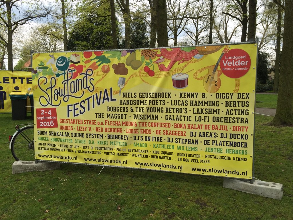 Kom naar #Slowlands in the Park: morgen van 13u tot 23u in het #Stadswandelpark in #Eindhoven