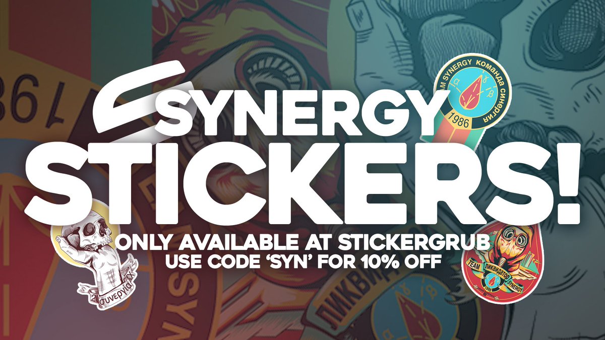 stickergrub's tweet photo. Synergy stickers are here!
#StickerGrub x @TeamSynergy_
Get 'em today: https://t.co/kZ9Mbqho0z https://t.co/bMUKumCSoI