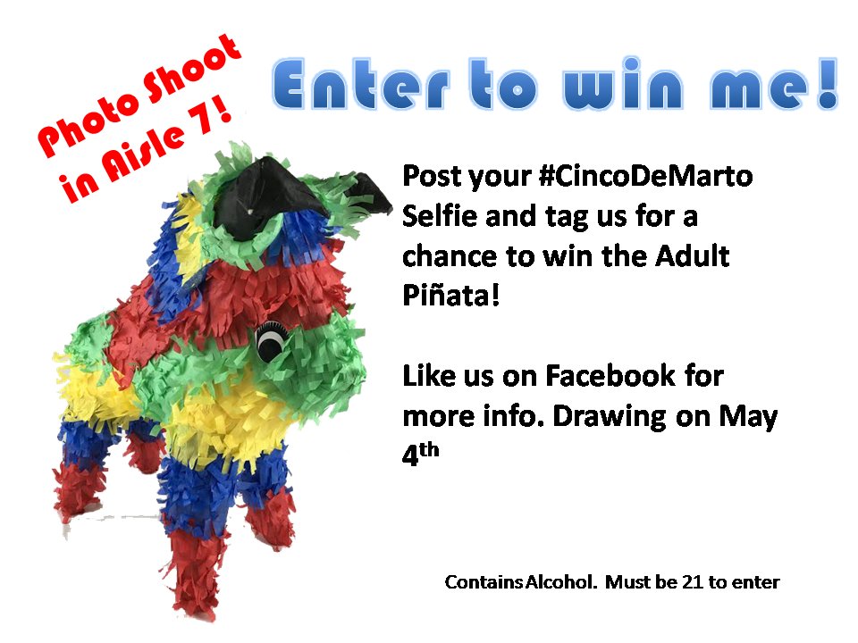 LiquorMart's tweet image. #CincoDeMayo Contest! Come in the store for a chance to win the adult pinata! Details on our facebook page!