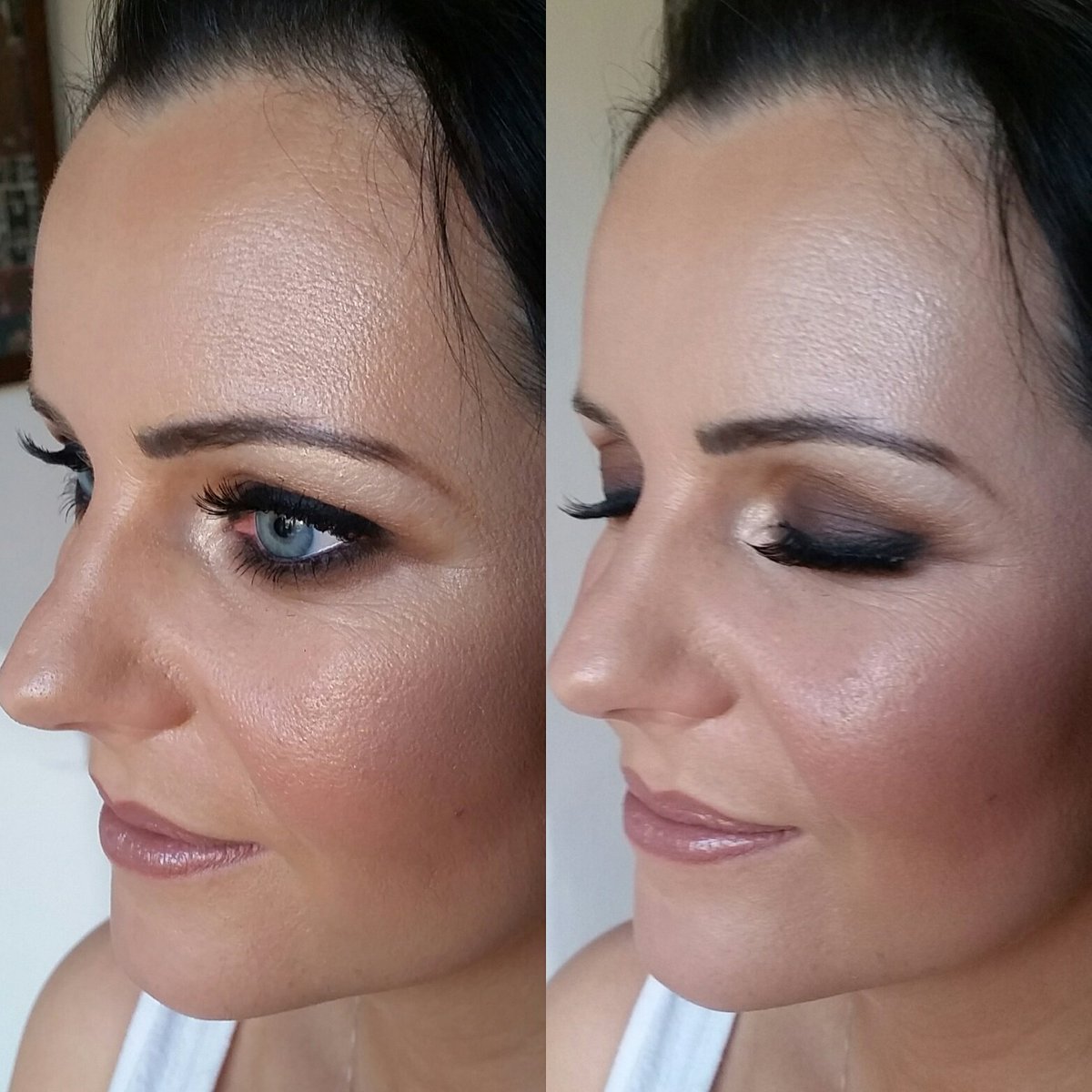MakeupByLisaR's tweet photo. Love this warm toned orange and brown #makeup from today - strong #contour and lots of #highlight 💄#makeupbylisarice https://t.co/zIYSmrJebq