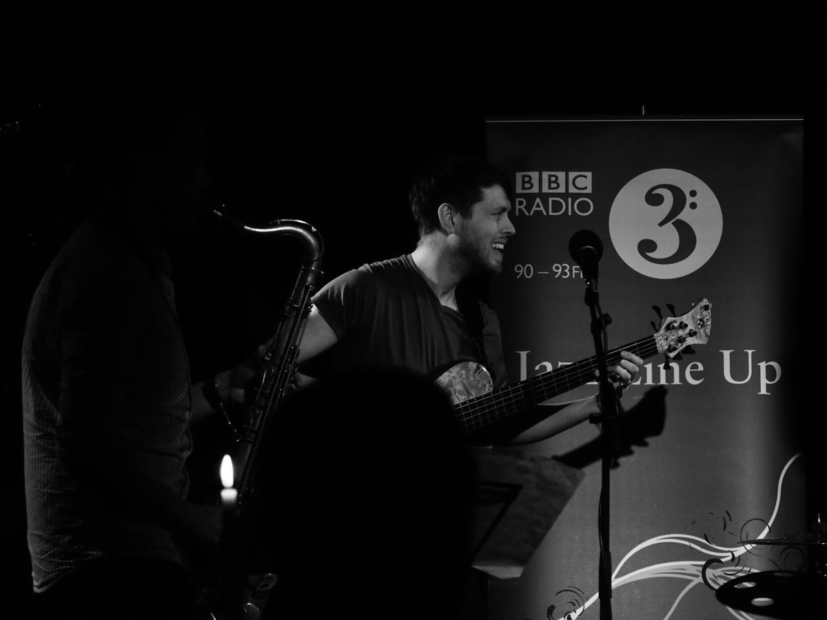 Enjoyment -  <a href="/GusStirrat/">Gus Stirrat</a> on #jazzlineup <a href="/BBCRadio3/">BBC Radio 3</a> for #IntlJazzDay #live #jazz #monochrome #penf @olympusuk