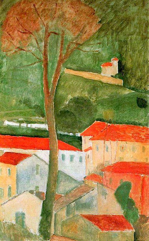 AMADEO #Modigliani "Landschaft in der Toskana"#tuscany #followart #art #iloveart #painting #twitart #artweet #artwit