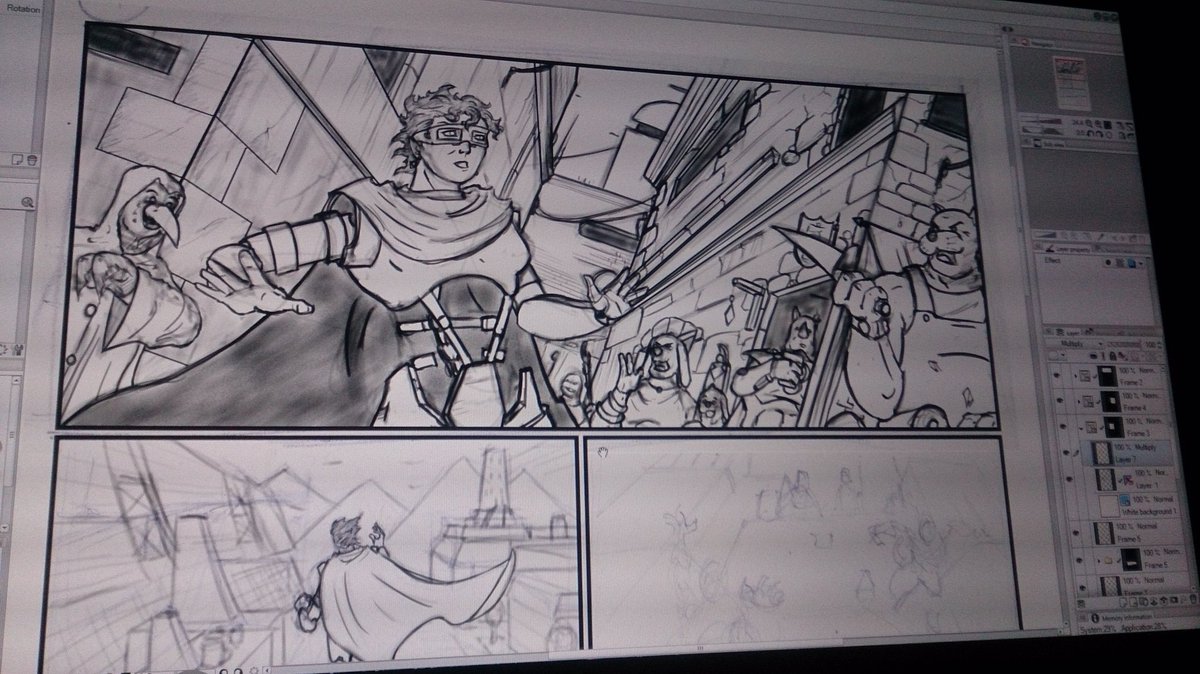 dwyer_derek's tweet photo. Comic page work in progress on my #WacomCintiq in #MangaStudio5 Top panel
https://t.co/bM9sJzCLV4
#Sequentialpage https://t.co/lBRJXkd41J