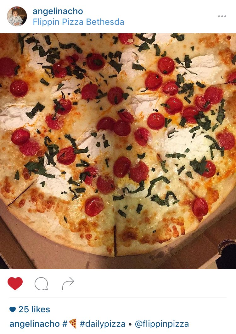FlippinPizza's tweet photo. Lookin’ pretty Flippin’ good, @angelinacho !

Shoutout to have your pics reposted!

#pizza #flippinpizza #retweet https://t.co/yw3zTaPeNf