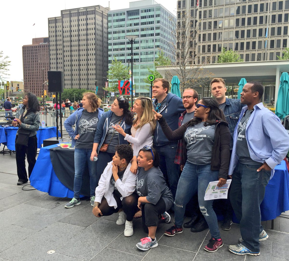 daniellecohn's tweet photo. Game time for the @TechnicallyPHL team - Arcade 5-10 pm - Dilworth Plaza - City Hall - #PHL @PhillyTechWeek #PTW16 https://t.co/yIYv4E7CKq