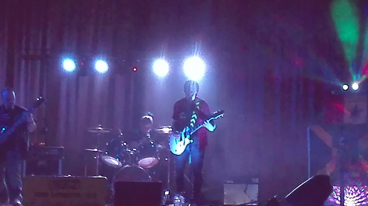 Ffyncwraig's tweet photo. @uk_buzzard #LIVE on the indoor stage. Civic Hall #ConnahsQuay #DiversityFestival #NEWDF16 #Metal #Rock https://t.co/7bY5KKMZjV