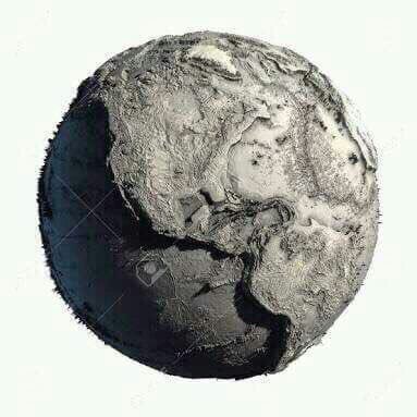 صورة تقريبية لشكل الأرض بدون ماء ! 

-