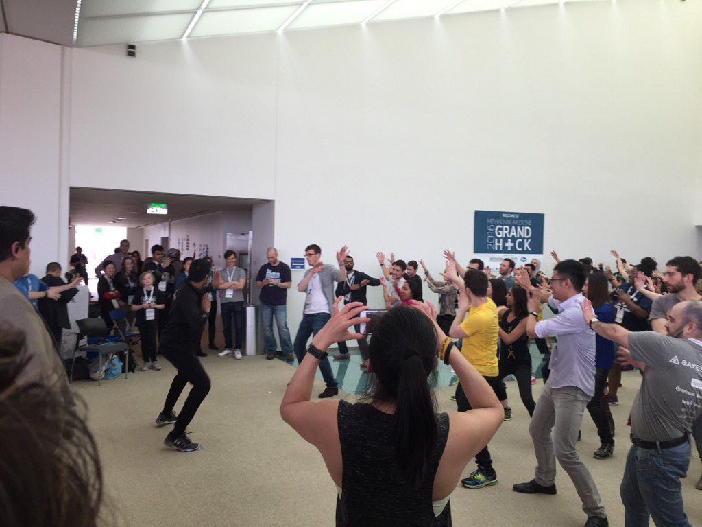 amian74's tweet photo. #GrandHack2016 BollyX dance masti to get the creative juices flowing after mucho hacking!! #ccitforum #akuglobal https://t.co/hD7bDhFLj3