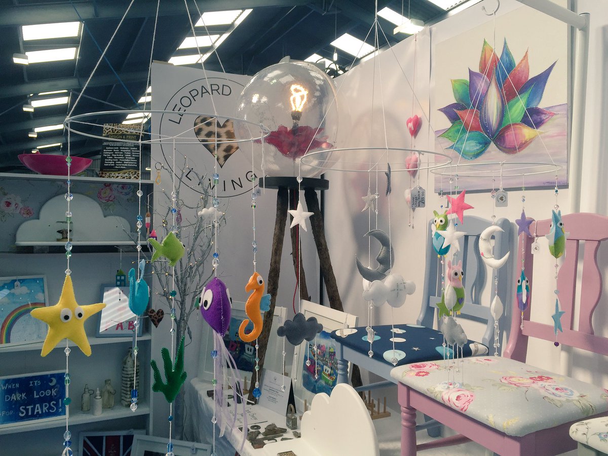 LeopardPrint__'s tweet photo. Today at @HomesInCornwall. See you again tomorrow at 10am. #Homewares #nurserydecor #babymobiles #interiors https://t.co/B0ZKDgroGL