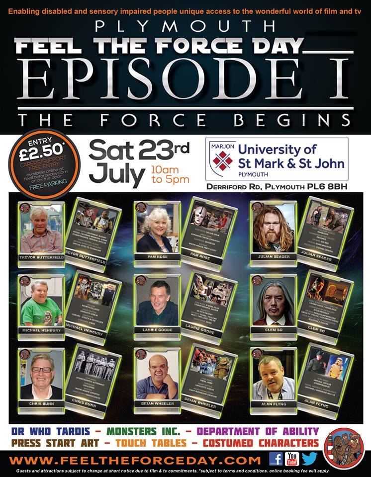 FTFDPlymouth's tweet photo. #scifi #comiccon #diasability #inclusive #accessible #FeelTheForceDay #Plymouth https://t.co/Ipc74BNorL https://t.co/L6EItXtCHJ