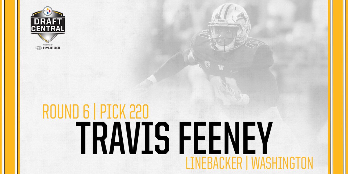 steelers's tweet image. With the 220th pick in the 2016 #NFLDraft, we select LB Travis Feeney. #SteelersDraft