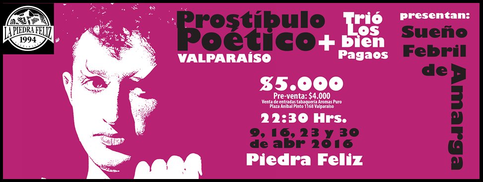 ProstibuloP's tweet image. ¡HOY! Última función de la temporada. A las 22:30 en el Salón Blanco de la Piedra Feliz. Los estaremos esperando..