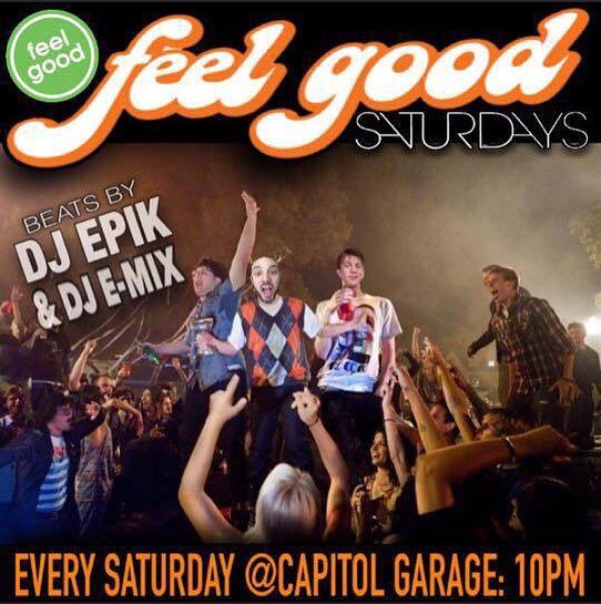 916_Indie_Art's tweet photo. 2NITE #Sacramento: #FeelGoodSaturdays #HipHop #DanceParty @capitolgarage W @DJEpik_Music &amp; #SpecialGuest @EMIX420 $5 https://t.co/d8u5s7Wadb