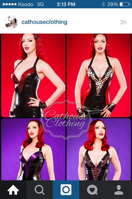 @emilymarilyn slays in these @cathouseclothes #latex dresses. I need these in My life #finsubs ! I'd