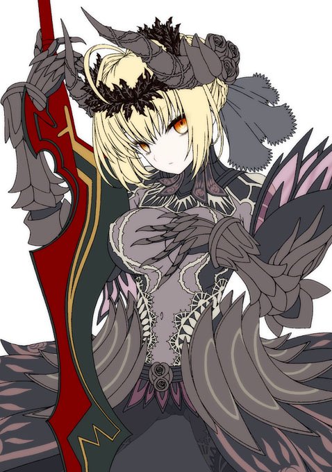 ネロ オルタの妄想落書き続きです。うっかりアホ毛を抜き忘れました…。 #FGO 